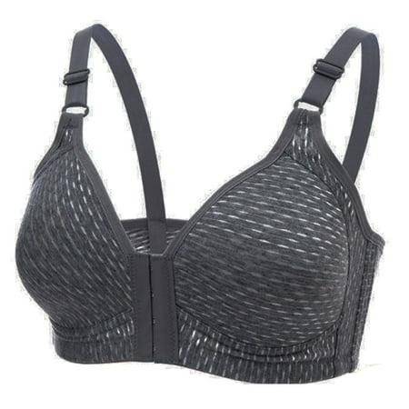Kopltyrfg Sports Bras for Women Full Coverage Push Up Bra Wireless High Support Breathable Underwear No Underwire Everyday Bra Gray 38