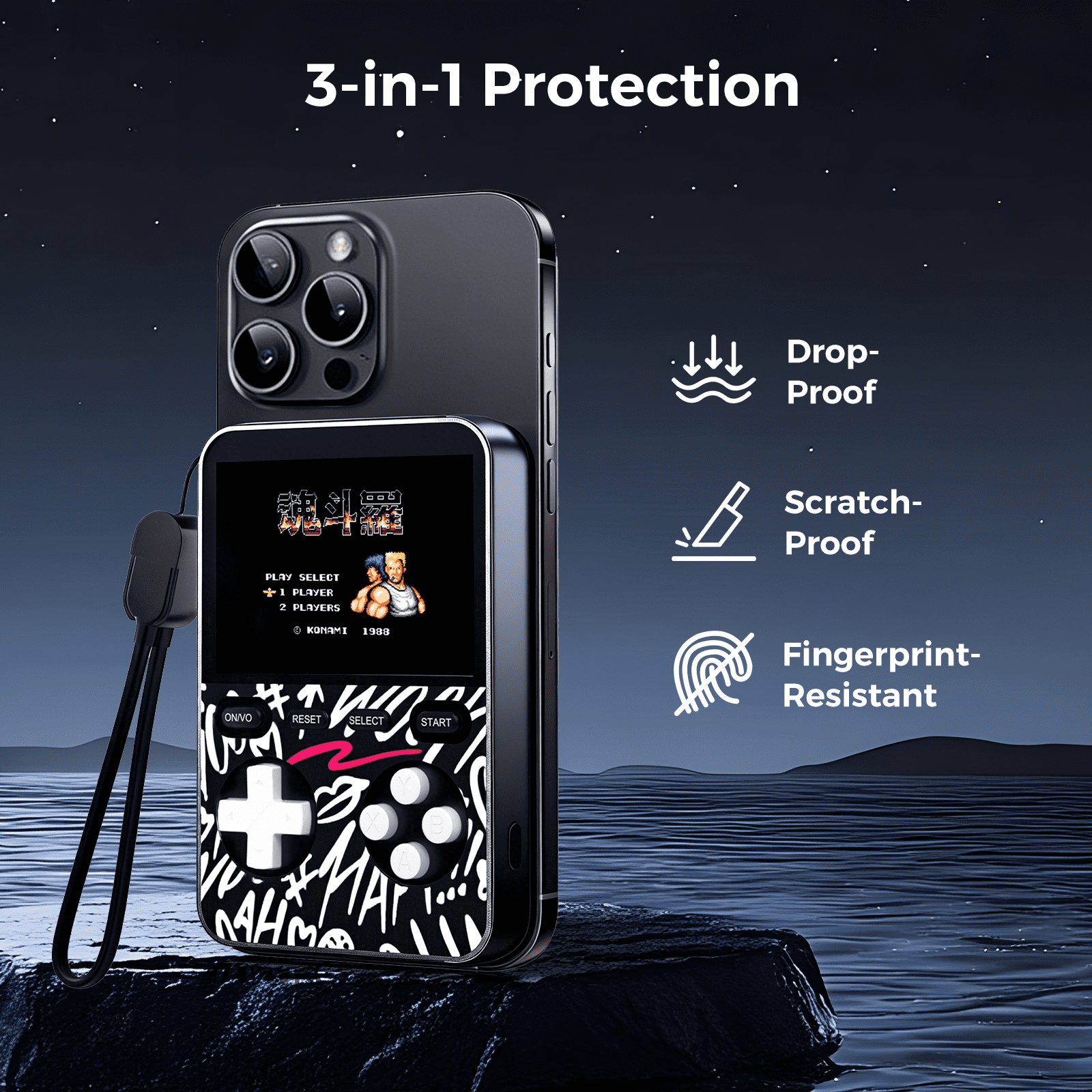 MIRO V99 3-in-1 Magnetic Wireless Charger 5000mAh Multifunctional Power Bank Gaming Console 15W MegSafe 20W PD Fast Charge
