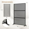 thumbnail image 3 of Costway 1 PCS 72”H x 48”W Metal Privacy Screen with Expansion Bolts & Connection Screws, Outdoor, 3 of 10