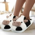 thumbnail image 6 of Gustave Fuzzy House Slippers for Women Men Cute Cow Soft Fluffy Slipper Slides Non-Slip Winter Warm Cozy Cartoon Animal Plush Home Shoes for Indoor Outdoor, 6 of 7