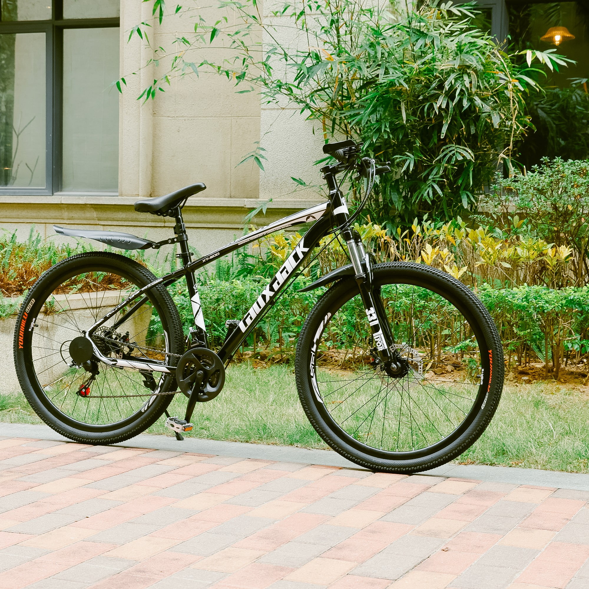 Mountain Bike, 27.5 Inch Shimano 21 Speed, Dual Disc Brake Bike for Men Womens Adult, Front Suspension Bicycle