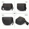 thumbnail image 4 of Dot Crossbody Bag, Purse for Women Bum Bag Fanny Packs Belt Bag Sling Bag with Shoulder Strap Durable Nylon Crossbody Bags,Black, 4 of 4