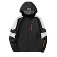 thumbnail image 4 of Uaswgudfs Boys Girls Lightweight Hooded Jacket Waterproof Coat Long Sleeved Windbreaker Outerwear, Black 3-13T, 4 of 6