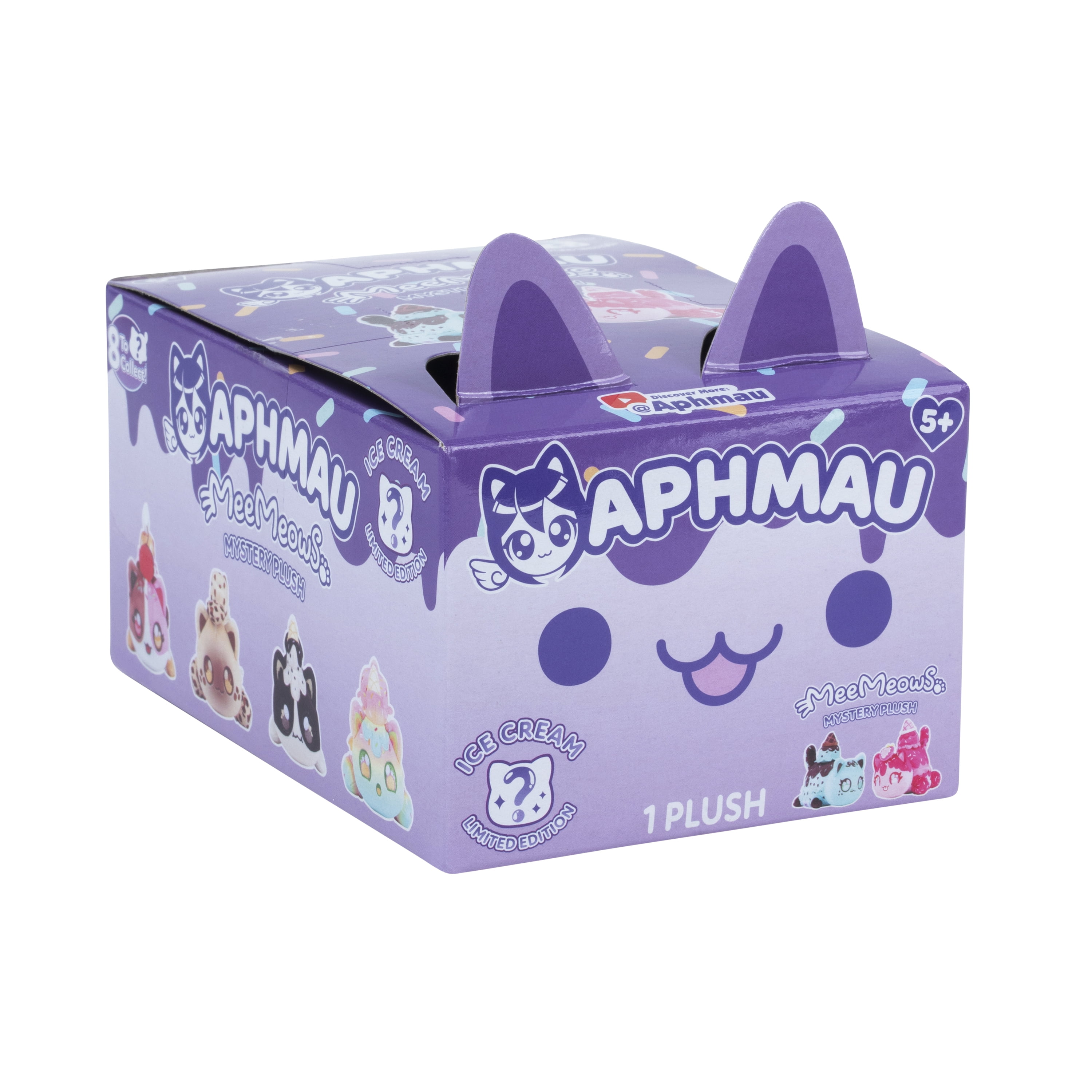 Aphmau 6 in MeeMeow Mystery Plush Toy – Ice Cream; Blind Box, 1 of 8 Possible, Age Group 5+