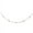 Sterling Silver, variant on Bezel Set Delicate Necklace with Artificial Round Brilliant Diamonds by Diamond Essence set in Sterling Silver
