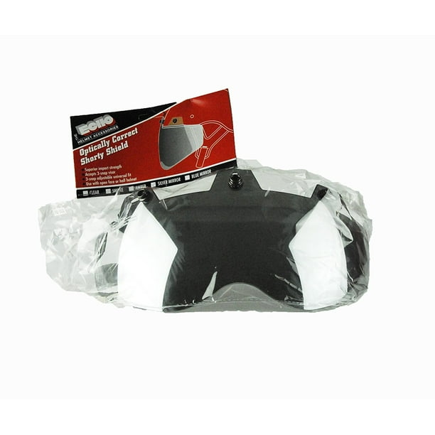 Echo Mirror Shorty 3 Snap Shield for Motorcycle Helmet (Silver