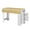 White+Natural, variant on MEETFAV 3-in-1 Kitchen Island Foldable Tabletop, Adjustable Shelves, 2-Door Storage Cabinet, Side Hooks for Kitchen & Dining Room, Black