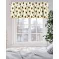 thumbnail image 5 of Curtain Valance for Windows,Watercolor Summer Sunflowers Kitchen Valances Rod Pocket Short Curtains,Pastoral Plant Window Treatment Panel for Bedroom Bathroom 42x12in, 5 of 9