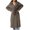 Bronze, variant on Womens Trench Coat Double Breasted Notched Lapel Belted Overcoat Long Sleeve Going Out Tops Fall Spring Fashion Long Jacket with Pockets