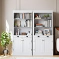thumbnail image 6 of 70.9"White Kitchen Pantry with Microwave Shelf,Farmhouse Kitchen Hutch Bar Cabinet with LED Lights&Sliding Barn Doors for Dining Room, 6 of 6