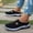 Black, variant on Women Slip On Shoes Fashion Versatile Closed Toe Breathable Mesh Walking Shoes Summer Trendy Lightweight Comfortable Plus Size Mule Navy 9