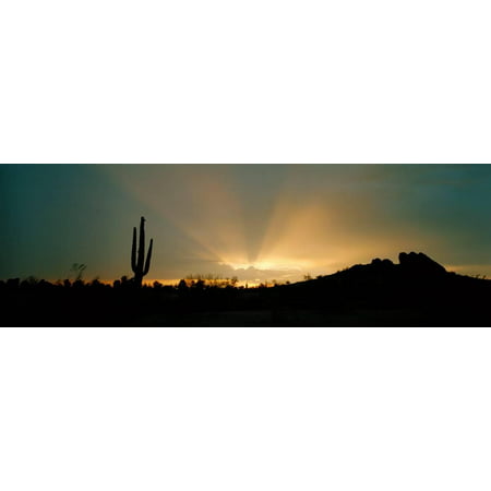 Desert Sun Beams, Near Phoenix, Arizona, USA Print Wall