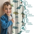 thumbnail image 3 of Blackout Kids Curtains,Light Green Dinosaurs Volcanoes Pattern Childrens Insulated Curtains Set Of 2,Bedroom Essentials,Toddler Room Decor 52"x63", 3 of 5