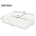 thumbnail image 2 of URTR Full Size Floor Bed with Slats, Montessori floor bed with fences and doors, Montessori single bed, suitable for bedrooms and living rooms, no need for spring mattresses, White, 2 of 8