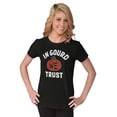 thumbnail image 3 of Funny In Gourd We Trust Pumpkin Pun Womens Slim Fit Graphic Tee Brisco Brands S, 3 of 5