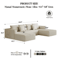 thumbnail image 4 of 134.6" U-Shaped Modular Sectional Sofa,Boneless Couches for Living Room with Ottoman,No Assembly(Beige), 4 of 9