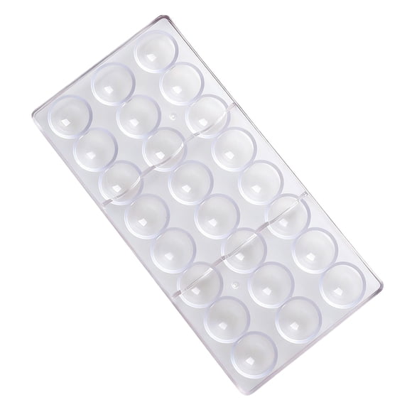 SIYTUAU Chocolate Mold 24-Compartment Round Stars Transparent Plastic Baking Tool For Diy Candy Making 10.83X5.31X0.94In