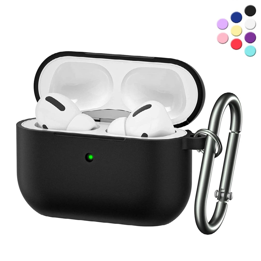 AirPod Pro Case- Silicone Protective Shockproof Case Cover Skins with  Keychain Compatible with Apple AirPod Pro, Black - Walmart.com