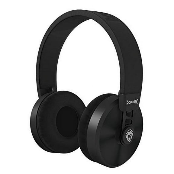 PopClik 2 One Pro Headphone Black Leather Elegance and Soft-Spoken Steel 50mm
