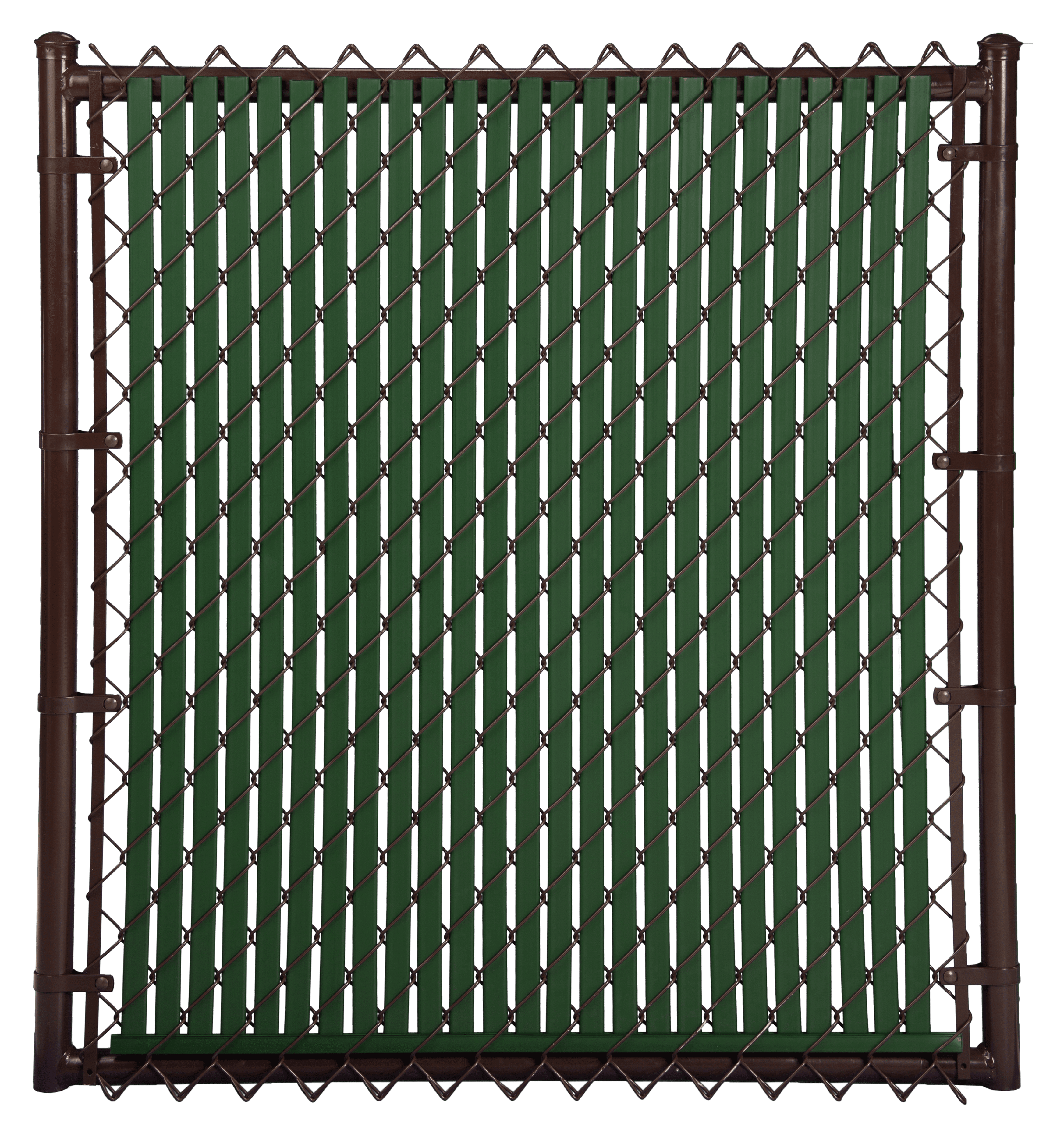 Tube Slats Made in America Privacy Inserts for Chain-Link Fence, Double-Wall Vertical Bottom-Locking Slats for 6' Fence Height (Green) 6ft Green
