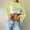 #031-Yellow, variant on Ounisa Women Hollow Out Sweater Crop Flounce Off See Through Crochet Top Trumpet Long Sleeve Knit Top