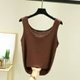 thumbnail image 4 of Tank Tops for Women,Soft Stretchy U Neck Camisole Tank Top For Comfortable Daily Wear And Layering Basic Piece,Camisole Tops for Women,Coffee,M, 4 of 4
