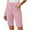 A_ Pink, variant on Olyvenn Cotton Linen Shorts for Women Knee Length Drawstring Elastic Waist Bermuda Shorts Casual Relax Fit Beach Travel Wear Khaki S