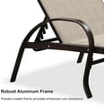 thumbnail image 5 of PURPLE LEAF Outdoor Chaise Lounge Chair Set of 3 with Side Table Adjustable Aluminum Chairs Khaki for Outside Yard Patio Pool Garden Beach, 5 of 9
