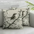 thumbnail image 3 of JEUXUS White Floral Elegant Flower Tree and Birds Picture Retro Printed on Both Sides Plush Pillowcase (Universal 1) White, 3 of 5
