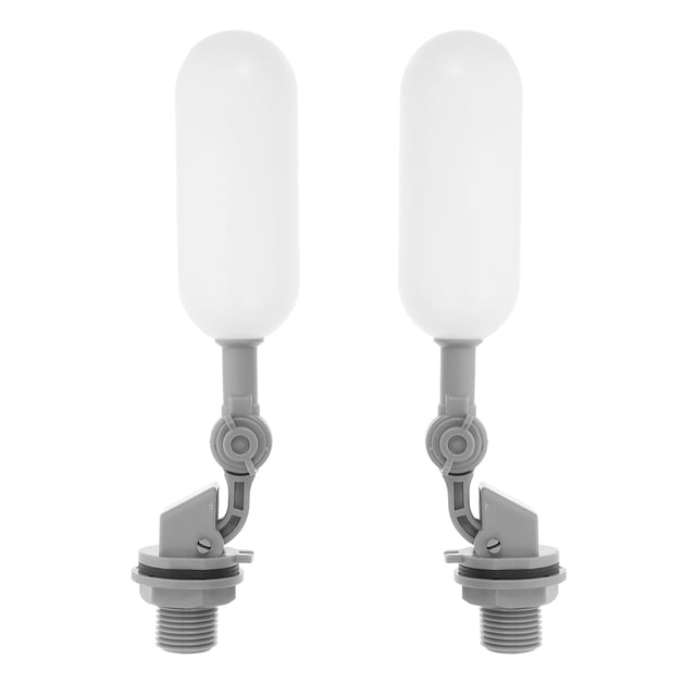2PCS Adjustable Flow Float Valve Plastic Water Float Valve 1/2 Inch Float Ball Valve Automatic Water Level Control Valve for Water Tank