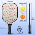 thumbnail image 4 of Pickleball Paddles Set,Pioneer Flower Floral Print Pattern Fiberglass Surface Pickleball Racket Set with 2 Indoor Outdoor Pickleball Balls and Pickleball Bag,Pickle-ball Equipment, 4 of 6