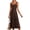 Brown, variant on Spring Dresses for Women Summer Casual Sleeveless Square Neck A Line Knit Pleated Midi Cocktail Party Dress
