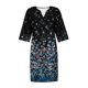 thumbnail image 5 of Puntoco Vestido De Manga Corta Con Cuello En V, Vestido Hasta La Rodilla Con Cuello En V Y Manga Corta Estampado Informal De Verano Para Mujer Negro S, 5 of 5