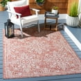 thumbnail image 2 of SAFAVIEH Courtyard Sheridan Floral Indoor/Outdoor Area Rug, Red/Ivory, 5'5" x 7'7", 2 of 6