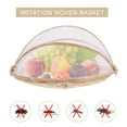 thumbnail image 6 of WEAVILUX Khaki Woven Storage Basket Set of 2 Multi-Purpose Organizer Bins for Home and Office, 6 of 7