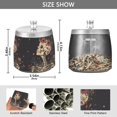 thumbnail image 2 of Yayeee Ashtray with Lid for Cigarette Smokeless Stainless Steel Home Ash Holder, Skeleton with Flowers Pattern, 2 of 7
