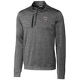 thumbnail image 2 of Men's Cutter & Buck  Gray Iowa Cubs Big & Tall Stealth Heathered Quarter-Zip Pullover Top, 2 of 3