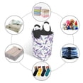 thumbnail image 5 of Vsdgher Lavender Flowers Print Square Laundry Bag Large Collapsible Dirty Clothes Bags With Handles Waterproof Essentials Storage For College Dorm, Family, 5 of 6