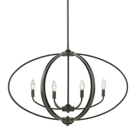 

6 Light Linear Pendant in Durable Style 22.88 inches High By 36.25 inches Wide-Etruscan Bronze Finish-No Shade Shade Color Bailey Street Home