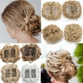 thumbnail image 3 of Extension de Chignon avec Peigne Griffe Queue de Cheval Chignon Décoiffé Chouchou Queue de Cheval Beigne Postiche, 3 of 5