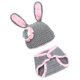 thumbnail image 5 of Ropa Fotográfica para Hasta Forma de Conejo Gris y Rosado Tejido Baoblaze Newborn Photography Prop, 5 of 8