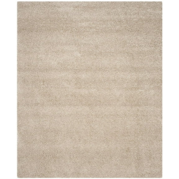 SAFAVIEH Laguna Neven Plush Solid Shag Area Rug, Sand, 4' x 6'
