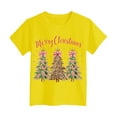 thumbnail image 6 of Ulanda Boys Girls Christmas Shirt Kids Christmas Tree T-Shirts Funny Toddler Xmas Holiday Short Sleeve Tees 2025 (Yellow, 9-10 Years), 6 of 6