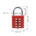 thumbnail image 2 of Uxcell 8-Digit Combination Padlock Push Button Locks for Locker Zinc Alloy Red 1pcs, 2 of 6