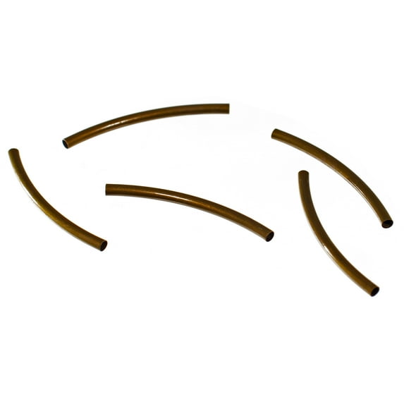 Craft County Curved Tube Beads – Multiple Sizes, Colors, and Pack Sizes – Jewelry Connector