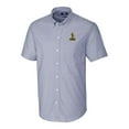 thumbnail image 2 of Men's Cutter & Buck Light Blue Northern Arizona Lumberjacks Vault Stretch Oxford Short Sleeve Button-Down Shirt, 2 of 3