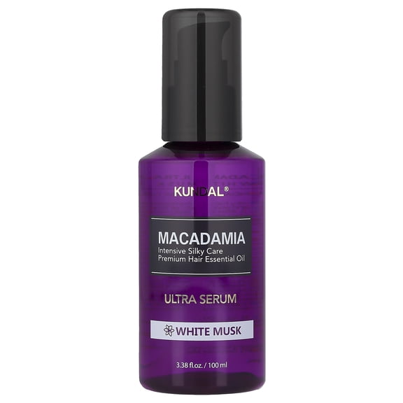 Kundal Macadamia Ultra Hair Serum, White Musk, 3.38 fl oz (100 ml)