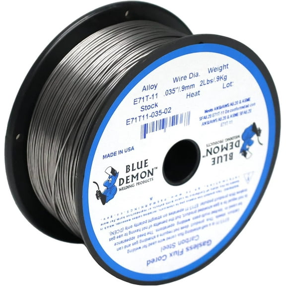 Blue Demon E71T-11 X .035 X 2LB Spool gasless flux core welding wire