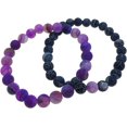 thumbnail image 4 of GHSDFBB Long Distance Relationship Bracelets Gemstone Matching Set Beaded Bracelet 8mm (2pcs), 4 of 6