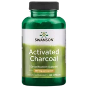 Swanson Premium Activated Charcoal Capsules, 260mg, 120 Count